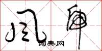 曾庆福風虎草书怎么写
