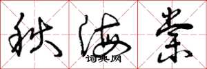 曾庆福秋海棠草书怎么写