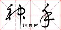曾庆福神手草书怎么写