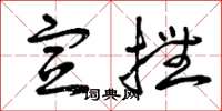 曾庆福宣抚草书怎么写