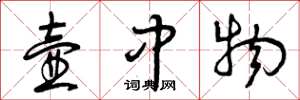 曾庆福壶中物草书怎么写