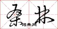 曾庆福桑林草书怎么写