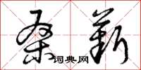 曾庆福桑薪草书怎么写
