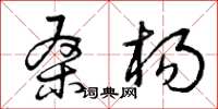 曾庆福桑杨草书怎么写
