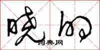 曾庆福晓的草书怎么写