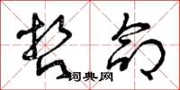 曾庆福哲命草书怎么写
