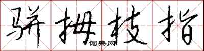 钱沛云骈拇枝指行书怎么写