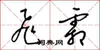 梁锦英飞霜草书怎么写
