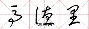 梁锦英马德里草书怎么写