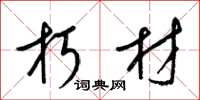 梁锦英朽材草书怎么写