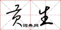 梁锦英贡生草书怎么写