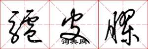梁锦英驴皮胶草书怎么写