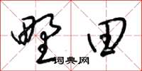 梁锦英野田草书怎么写