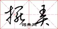 梁锦英摆弄草书怎么写