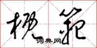 梁锦英概范草书怎么写
