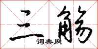 钱沛云三觞行书怎么写
