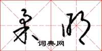 梁锦英柔明草书怎么写