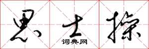 梁锦英思士操草书怎么写