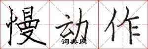 骆恒光慢动作楷书怎么写
