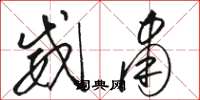 骆恒光威肃草书怎么写