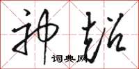 骆恒光神超草书怎么写