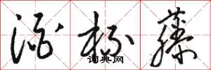 骆恒光酒杯藤草书怎么写
