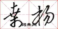骆恒光桑杨草书怎么写
