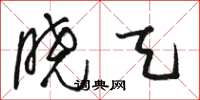 骆恒光晓天草书怎么写