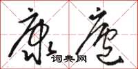 骆恒光康庐草书怎么写