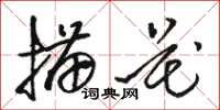 骆恒光描花草书怎么写