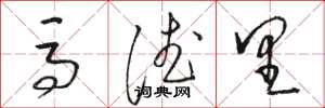 骆恒光马德里草书怎么写