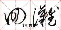 骆恒光回滩草书怎么写
