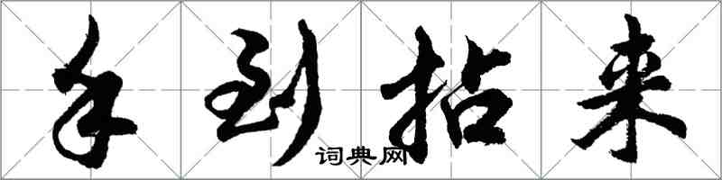 胡问遂手到拈来行书怎么写