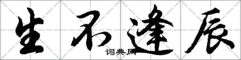 胡问遂生不逢辰行书怎么写