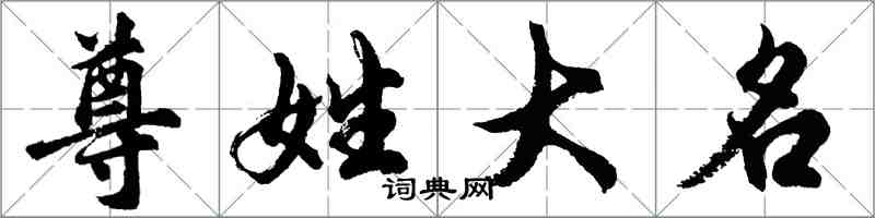 胡问遂尊姓大名行书怎么写