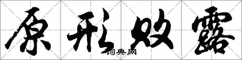 胡问遂原形败露行书怎么写