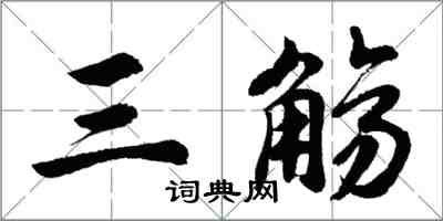 胡问遂三觞行书怎么写