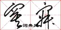 骆恒光寞寂草书怎么写