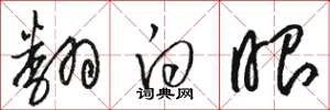 骆恒光翻白眼草书怎么写