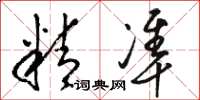 骆恒光精准草书怎么写