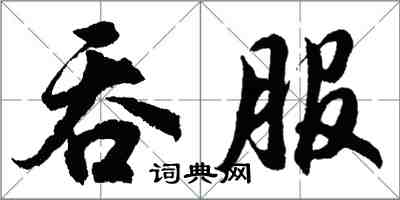 胡问遂吞服行书怎么写