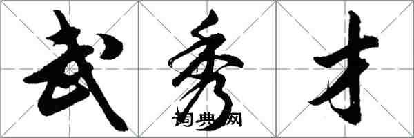胡问遂武秀才行书怎么写