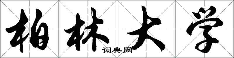 胡问遂柏林大学行书怎么写