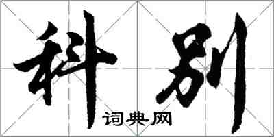 胡问遂科别行书怎么写