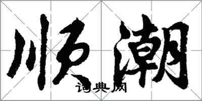 胡问遂顺潮行书怎么写