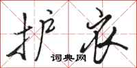 骆恒光护衣行书怎么写