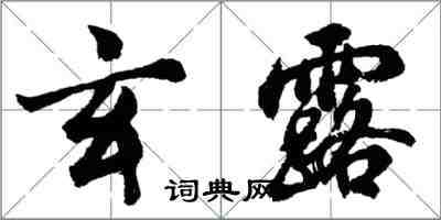 胡问遂玄露行书怎么写