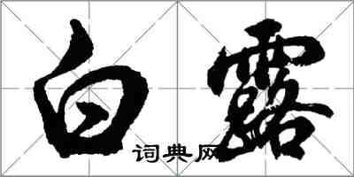 胡问遂白露行书怎么写