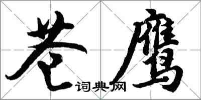 胡问遂苍鹰行书怎么写