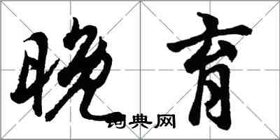 胡问遂晚育行书怎么写